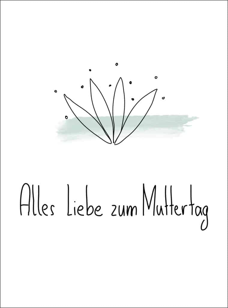 Muttertagskarte Seerose Gr n Kurz vor Karte Muttertagskarte Seerose Gr n Kurz vor Karte